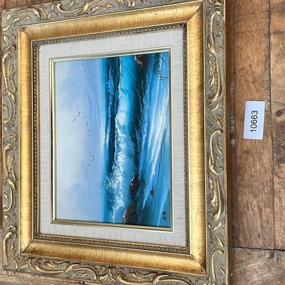 Howard Gailey Original Oil On Canvas Seascape Waves Framed Painting Signed - Picture 13 of 16
